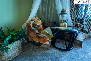 Reading nook in Jungle Room 2014 Parade of Homes TayRose Designer