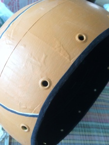 Grommets on shade for net on Basketball lamp shade
