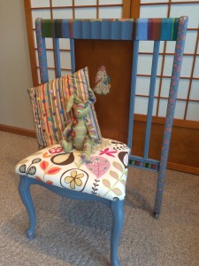 Completed crib chair for the Nursery at the Parade of Homes