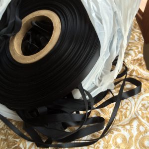 Black ribbon for curtain projec