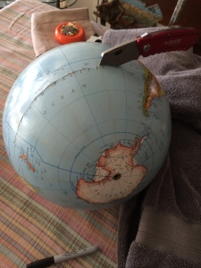 Globe for Basketball lamp  ready to cut