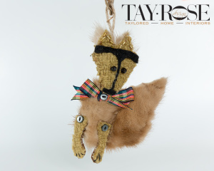 Mink collar Fox Ornament