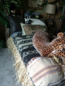 raffia trim for bedskirt jungle room