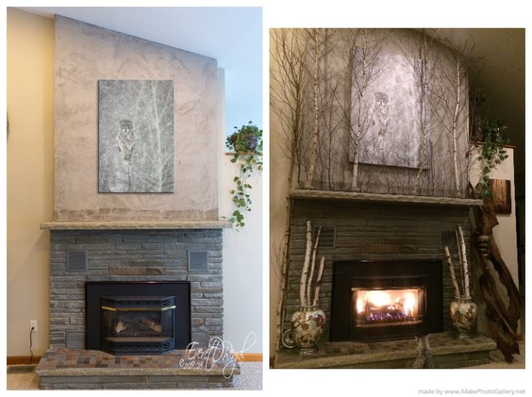 TayRose Design interior design Decorate fireplace wall 