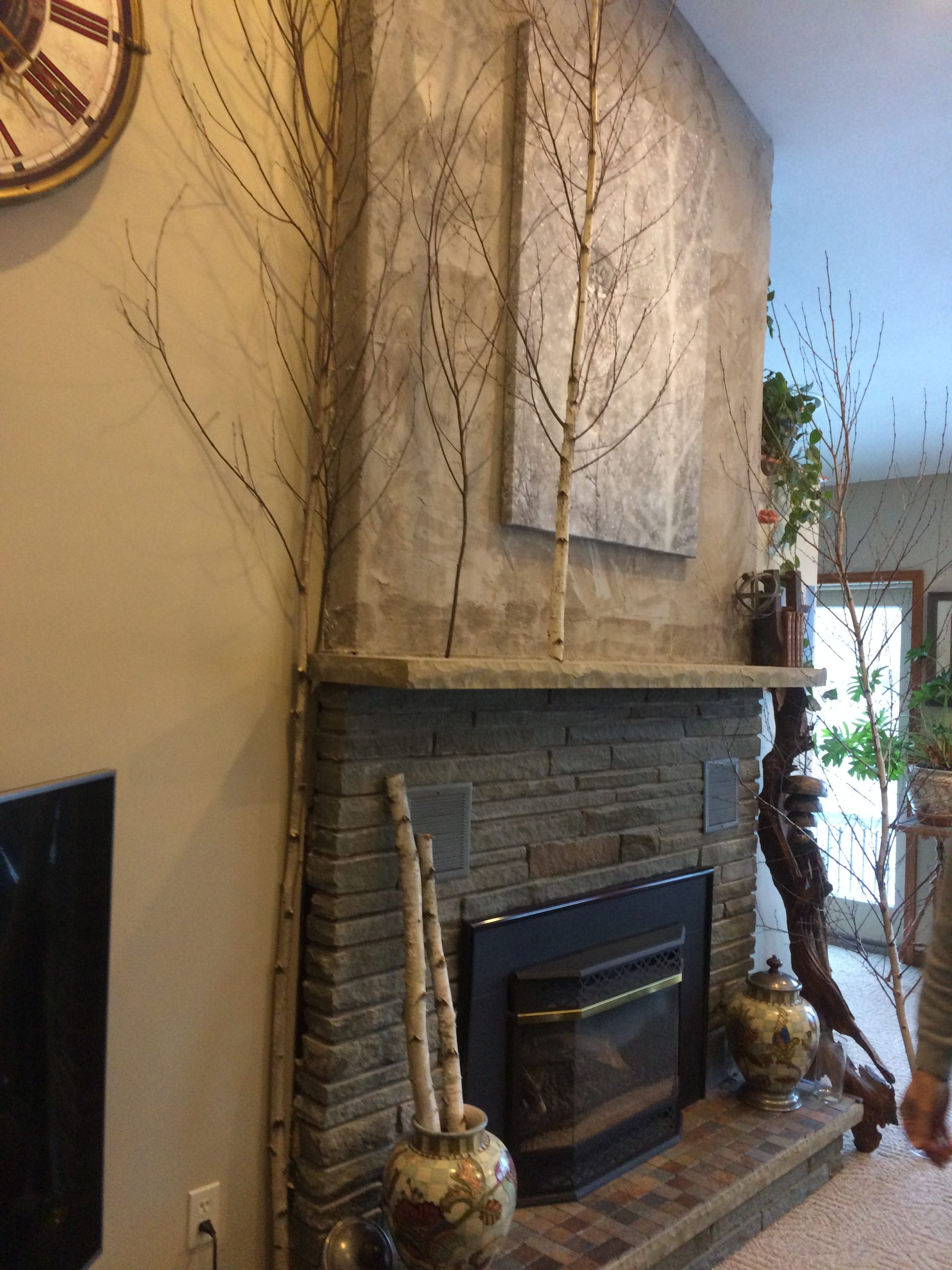 TayRose Design interior design Decorate fireplace wall "naturally" on a ...