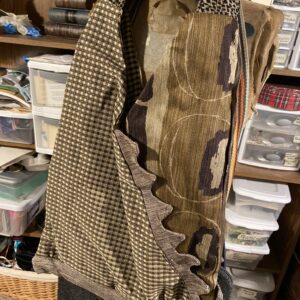 Handmade upholstery fabric swatch purse