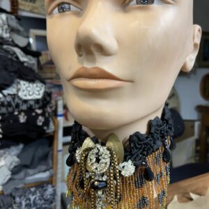 Upcycled Handmade Beaded Choker Dot Design