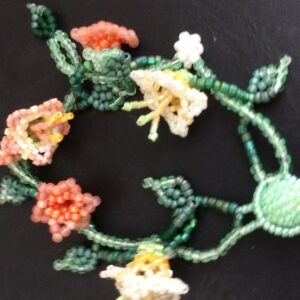 Beaded floral blossom bracelet