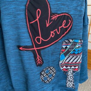 Upcycled Pickleball Womens Pullover Sport Shirt XXL One of a kind